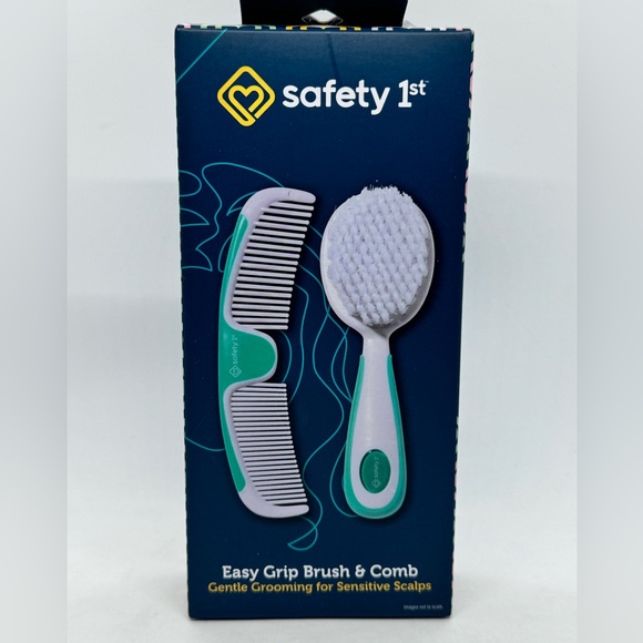 NIB Safety 1st Easy Grip Infant Comb & Brush Set - Picture 1 of 5